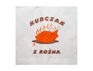 Torba papierowa na kurczaka foliowana mała a100