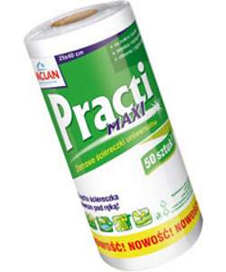 Ścierka practi maxi na rolce Paclan biała 50szt