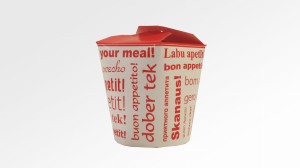 Pudełko kebab box nadruk 50szt 750ml   /10/