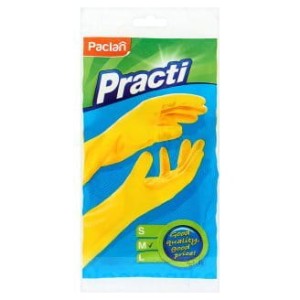 Rękawice gumowe żółte M PACLAN
