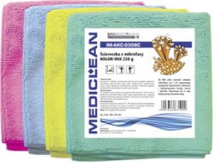 Mediclean ściereczka z mikrofazy 30x30 kolor PAK4
