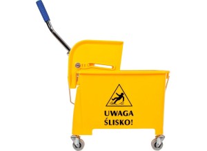 Wózek jednowiaderkowy z prasą 20L żółty