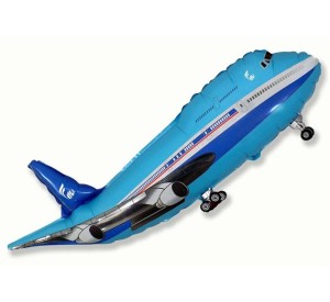 Balon foliowy 24" FX - "Samolot" (niebieski)