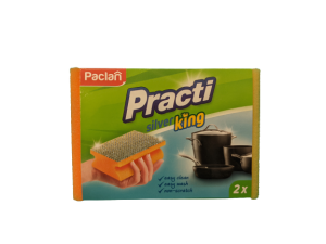 PACLAN Zmywak PRACTI SILVER KING 2szt