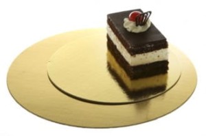 Podkład pod tort 34 cm złoto-czarny