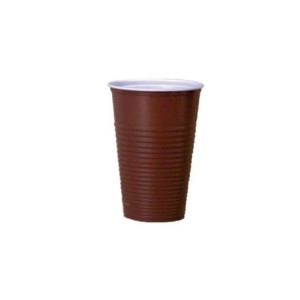 Kubek plastikowy brązowy 230 ml.